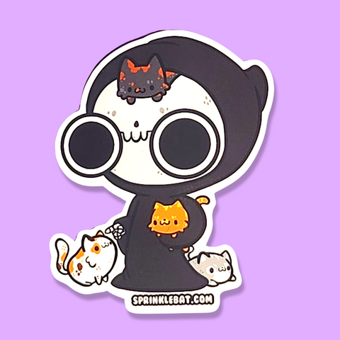 Death and Kitties Sticker