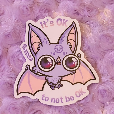 its ok not to be ok bat sticker