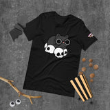 Skull Cat Black Short-Sleeve Unisex T-Shirt