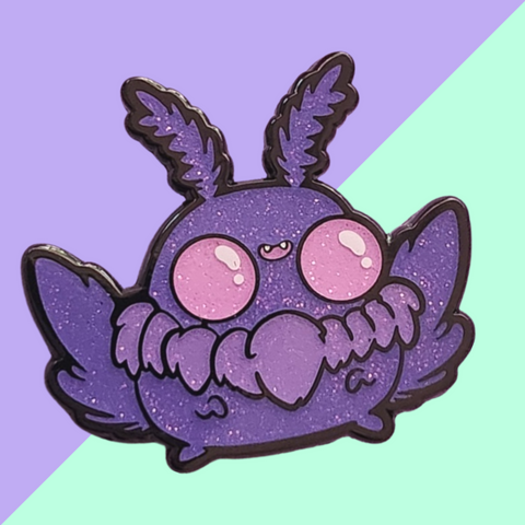 MothMan Galaxy Kawaii Pin