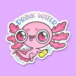 Axolotl Drink Water Sticker