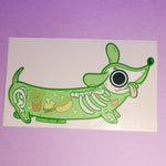 UV Weenie Dog Ghost vinyl Decal