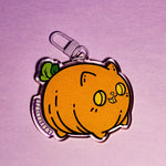 Pumpkin Kitty Keychain