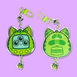 Alien Cat Deluxe Virtual Pet Keychain