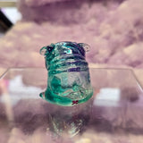 Green and purple multi color pugs