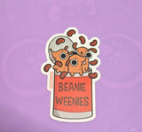 Beanie Weenies sticker 4" new
