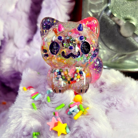 Candi Cat with gumball sprinkles and candy