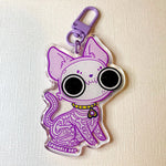 Ghost Cat Skellington Keychain