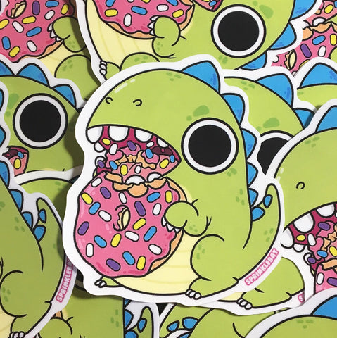 Donut Dino Chomp Sticker