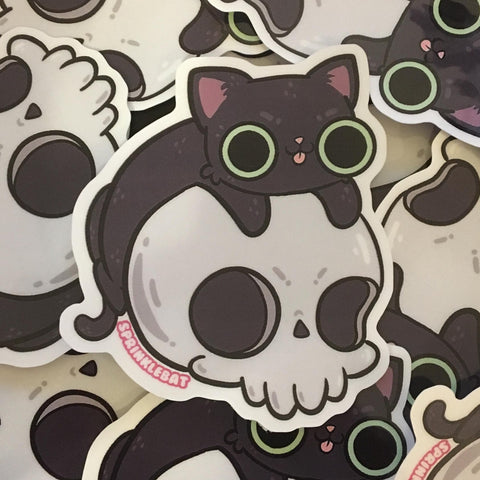 Skull Kitty Sticker