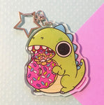 Dino Donut Chomp Keychain