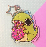 Dino Donut Chomp Keychain