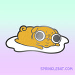 Eggy Pug hard enamel pin