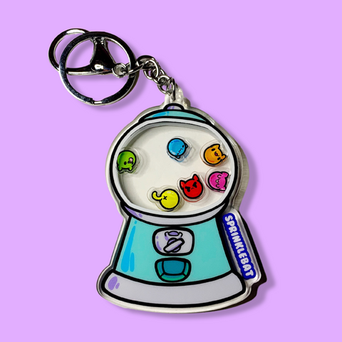 Gumball Kitties Shaker Keychain