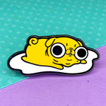 Eggy Pug hard enamel pin
