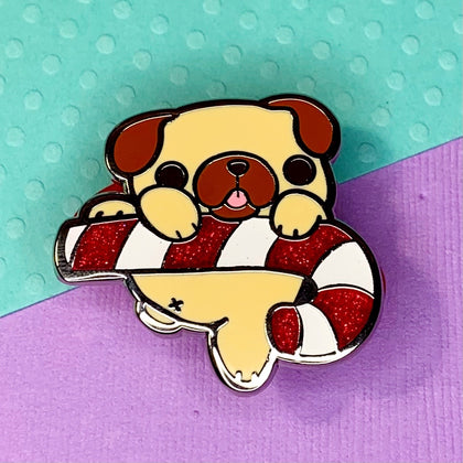 Holiday Pug Enamel Pin
