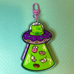 Donut Space Cat Shaker Keychain