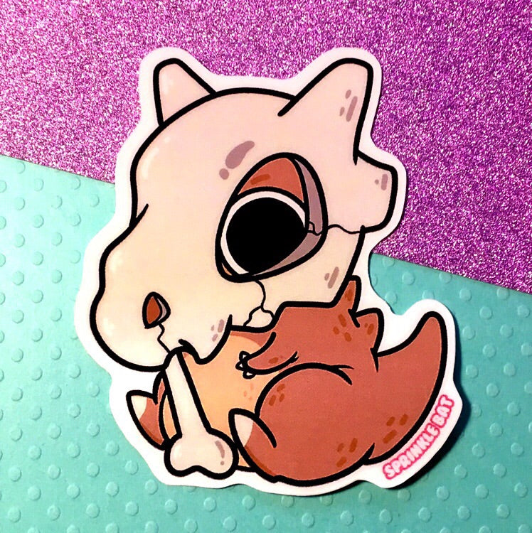 Cubone Side Label Sticker Cubone Sticker – Sprinkle Bat