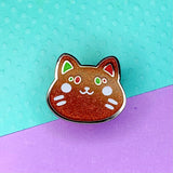 Gingerbread Cookie Cat Enamel Pin