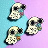 Boba Tea Ghost Glow in the Dark hard enamel pin