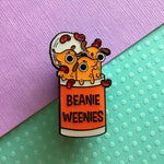 Beanie Weenies enamel pin