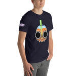 Skull Boba Drink Orange Short-Sleeve Unisex T-Shirt