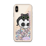 Skull Kitty Liquid Glitter Phone Case