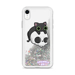 Skull Kitty Liquid Glitter Phone Case
