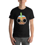Skull Boba Drink Orange Short-Sleeve Unisex T-Shirt
