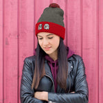 Holiday Spirit Pom-Pom Beanie