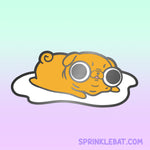 Eggy Pug hard enamel pin